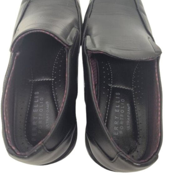 Perry Ellis Portfolio Memory Foam Men's Dress Shoe Black Size 9 - Picture 10 of 13